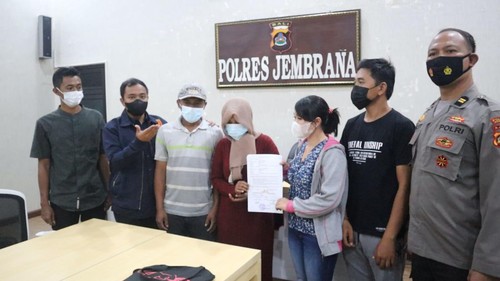 Khusnul, tersangka pencuri sebuah HP akhirnya dibebaskan melalui Restorative Justice (RJ), Jumat, (15/4/2022)