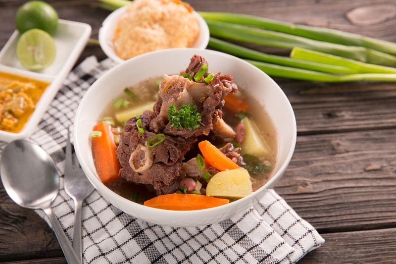 sop buntut sop buntut or oxtail soup. indonesian traditional culinary