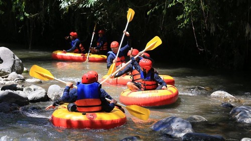 Objek wisata tubing dibuka di Tukad Jinah, Desa Manduang, Kecamatan/Kabupaten Klungkung. (Dok. Humas Pemkab Klungkung)