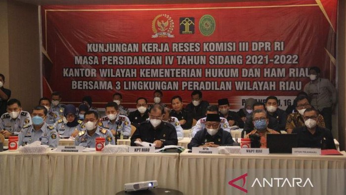 Kemenkumham Riau menerima kunjungan kerja Komisi III DPR