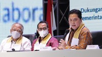 Tokoh Sumbagsel yang juga Menteri Badan Usaha Milik Negara Erick Thohir menghadiri seminar Masyarakat Profesional Sumatera Bagian Selatan (Maspro) Jilid II, yang dilaksanakan di di Ciputra Artpreneur, Kuningan, Jakarta Selatan, Sabtu, (16/4/2022).