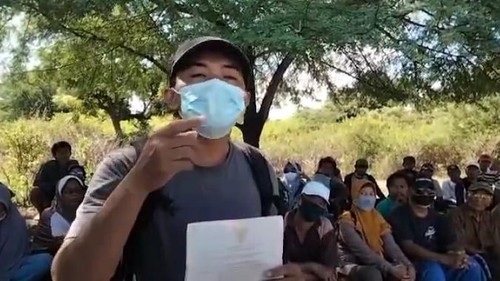 Puluhan warga Dusun Batu Ampar Desa Pejarakan Kecamatan Gerokgak Buleleng,Bali  mendatangi Lahan yang diklaim Pemkab Buleleng sebagai Hak pengelolaan Lahan (HPL), Sabtu (16/4/2022) pagi