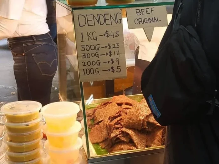 Penjual dendeng curang mengurangi takaran porsi hingga 50 gram