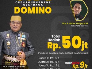 Turnamen Domino di Bone Berhadiah Rp 50 Juta, Sekaligus Seleksi Atlet
