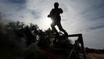 Aksi Militan Palestina Saat Latihan Militer Anti-Israel di Gaza