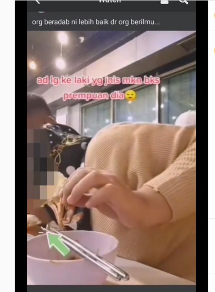 Istri meludahi bekas makanan ke makanan suami