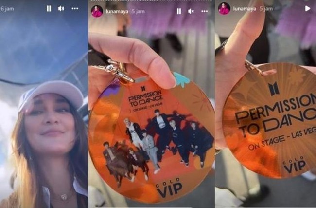 Melalui Instagram Storynya Luna Maya juga tampak mengunggah jenis tiket konser yang dibelinya. Luna rupanya mendapatkan tiket Gold VIP. Karena hal tersebut nama Luna Maya sampai sempat menjadi trending topik. Foto: Instagram/@lunamaya