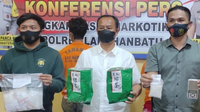 Barang bukti sabu yang diamankan Polres Labuhanbatu