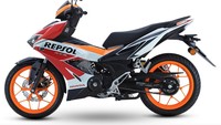 Selain tampil lebih sporty dengan kelir khas Repsol yang didominasi merah, orange dan putih, RS-X edisi spesial ini turut dilengkapi full cowl supaya bisa menambah aerodinamika motor ini. Foto: Dok. Honda Malaysia
