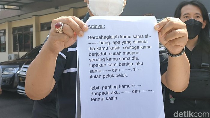 Isi pesan terakhir Lentina ke suami.