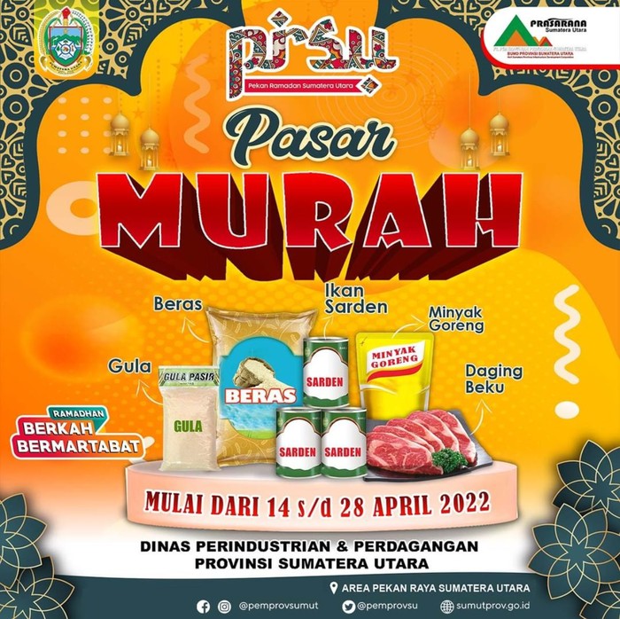 Pasar murah Pemprov Sumut.