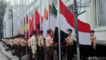 Peringati KAA, 109 Bendera Negara Dikibarkan di Gedung Merdeka Bandung