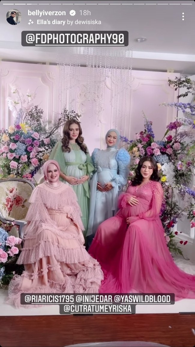 Tak hanya dibanjiri dengan pujian, unggahan foto-foto maternity Jedar, Ricis, Cut Meyriska, dan Yasmin Wildblood juga dipenuhi doa-doa dari para netizen. Mereka mendoakan agar keempat bumil dan bayinya tetap sehat hingga proses lahiran nanti. Foto: Instagram