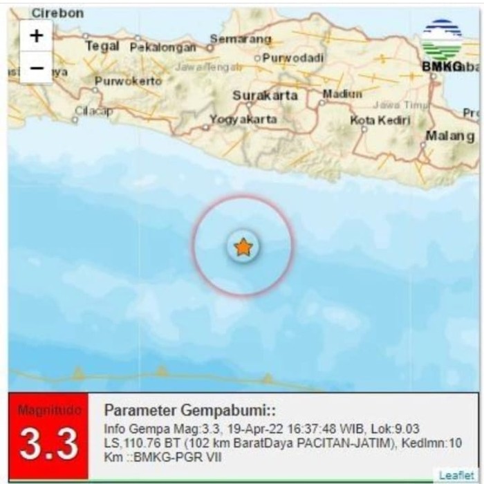 gempa pacitan M 3.3