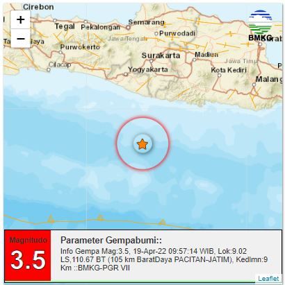 gempa pacitan M 3.5