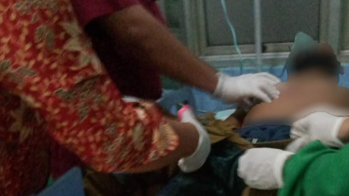 Korban Idham saat menjalani perawatan di rumah sakit.