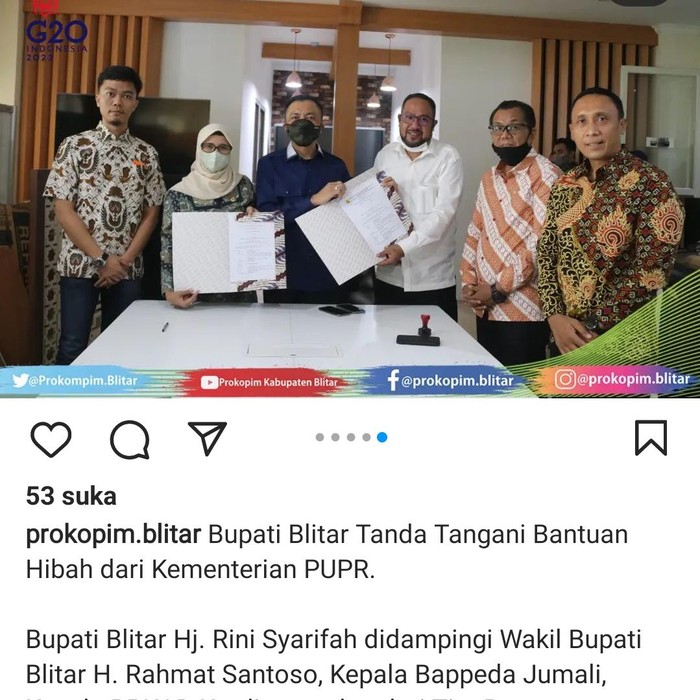 Pemkab Blitar Dituding Kemen PUPR Sebar Hoaks Soal Bantuan Hibah, Postingan di Medsos Hilang!.