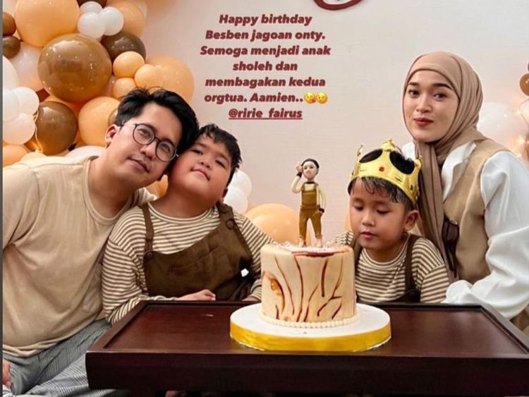 Kompak Ririe Fairus dan Ayus Sabyan Rayakan Ultah Si Bungsu Ben