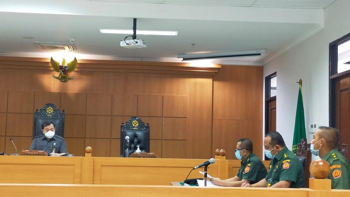 Sidang gugatan keputusan Panglima TNI angkat Mayjen Budiharto jadi Pangdam Jaya di PTUN Jakarta, Selasa (19/4/2022). Hakim PTUN menolak gugatan itu.