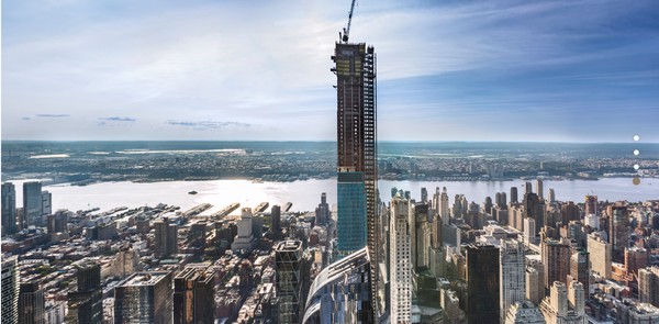 Dengan ketinggian 435 meter, itu juga merupakan salah satu bangunan tertinggi di belahan bumi Barat. One World Trade Center berketinggian 541 meter dan Central Park Tower di 472 meter (Foto: 111w57/Istimewa) Dengan ketinggian 435 meter, itu juga merupakan salah satu bangunan tertinggi di belahan bumi Barat. One World Trade Center berketinggian 541 meter dan Central Park Tower di 472 meter (Foto: 111w57/Istimewa)