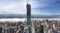 Dengan ketinggian 435 meter, itu juga merupakan salah satu bangunan tertinggi di belahan bumi Barat. One World Trade Center berketinggian 541 meter dan Central Park Tower di 472 meter (Foto: 111w57/Istimewa)