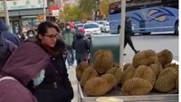 Tsamara ini termasuk wanita yang sering membagikan momen kulineran lewat media sosialnya. Ia juga memperlihatkan saat dirinya membeli durian ketika berada di New York. Foto: instagram @tsamaradki