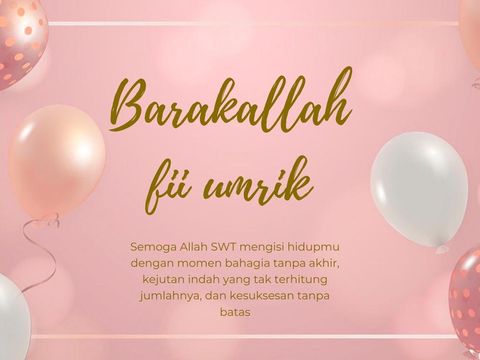Ucapan Selamat Ulang Tahun Barakallah Fii Umrik