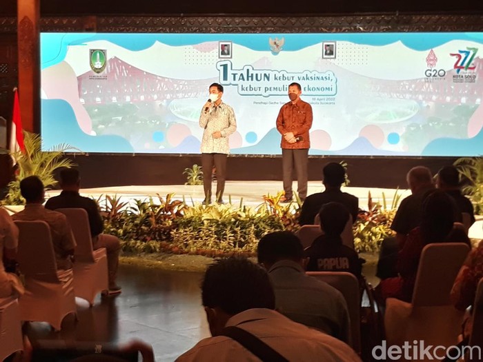 Wali Kota Solo Gibran Rakabuming Raka dan Wakil Wali Kota Solo Teguh Prakosa, Selasa (19/4/2022).
