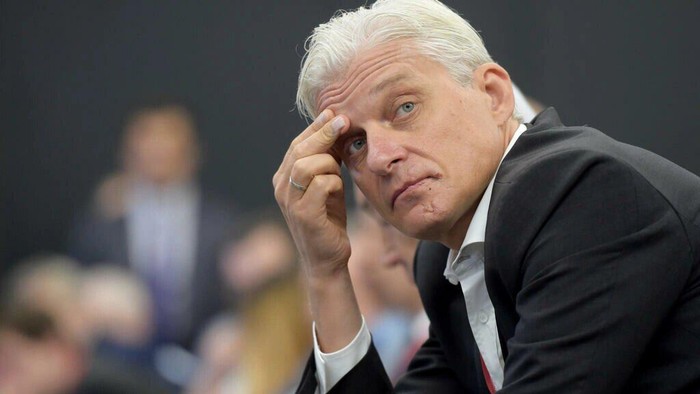 Tinkov attending an economic forum in Saint Petersburg in 2019 OLGA MALTSEVA AFP