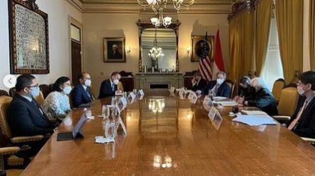 Pertemuan bilateral dengan Secretary Janet Yellen. (Tangkapan Layar Instagram)