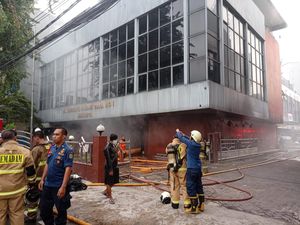 Ruko di Sawah Besar Jakpus Terbakar, Diduga Korsleting Listrik