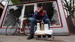Pasar Darurat di Ukraina, Dikelilingi Bangunan Hancur Gegara Perang