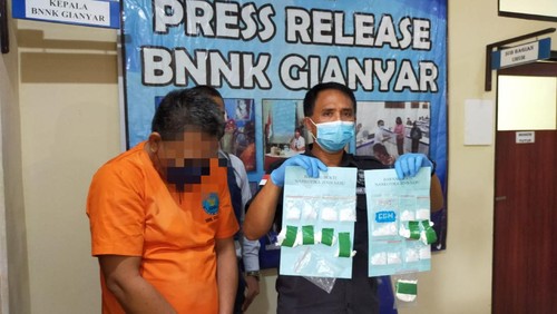 Residivis ditangkap BNNK Gianyar. (Dok. BNNK Gianyar)