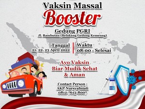 Catat! Ini 3 Lokasi Vaksin Booster di Pekanbaru Jelang Mudik Lebaran