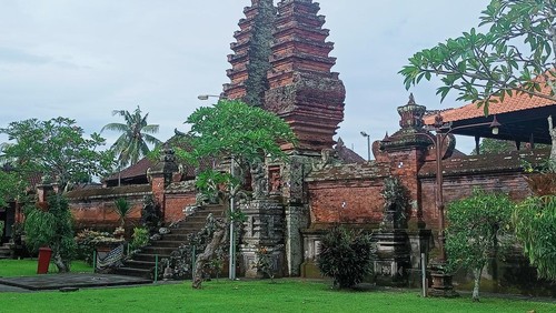 Suasana Jaba Pura Purusadha di Desa Kapal, Kecamatan Mengwi, Badung.