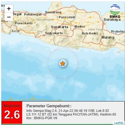 gempa pacitan Mag 2.6
