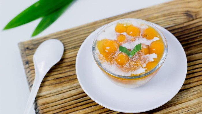 Traditional food from Indonesia Candil porridge. It is also known as Salak Seed Porridge. Usually the favorite is consumed during the month of Ramadan.