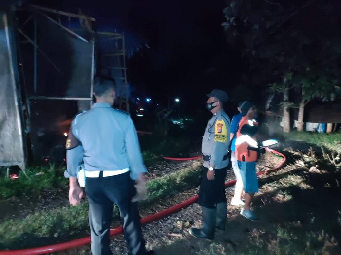 Kondisi kandang ayam di Nanggulan setelah terbakar, Kamis (21/4/2022)