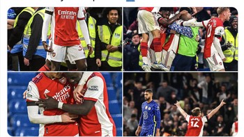 Sebelum menang lawan Chelsea, padahal Arsenal kalah tiga kali berurutan. Foto: Twitter