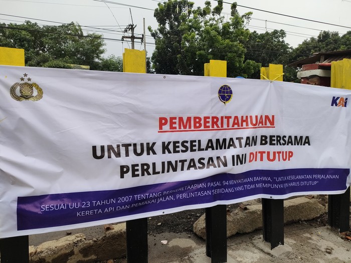 Perlintasan TKP kecelakaan KRL vs mobil di Depok ditutup permanen (Dwi Rahmawati-detikcom)