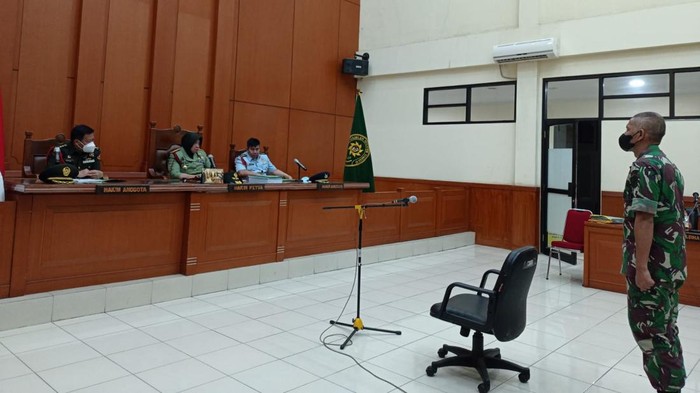 Sidang kasus tabrakan maut Handi-Salsa dengan terdakwa Kolonel Priyanto (Wilda-detikcom)
