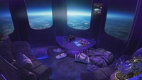Loungenya memiliki kursi dengan sandaran melengkung. Ada pula pencahayaan yang bisa disesuaikan dengan suasana hati, termasuk lampu LED merah. (dok. Space Perspective)