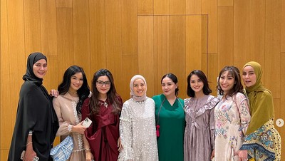 8 Gaya Paula Verhoeven Pakai Hijab Saat Bukber Geng Artis, Bikin Pangling