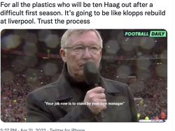 Meme Kocak Erik Ten Hag Jadi Lansia Setelah Latih MU