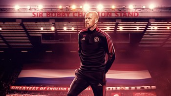 Berbagai macam ilustrasi kedatangan Ten Hag di MU bertebaran di Twitter. Foto: Twitter