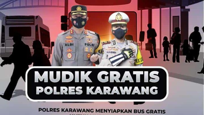 Mudik gratis di Karawang.
