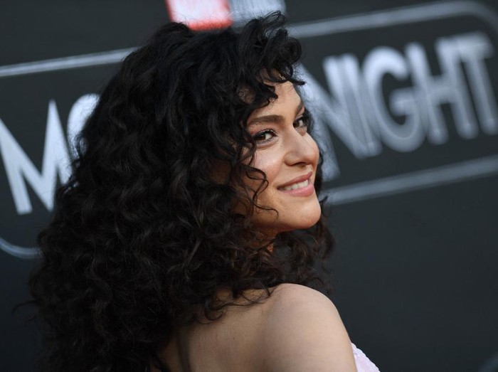 US-ENTERTAINMENT-MARVEL-DISNEY+-STREAMING Egyptian-Palestinian actress May Calamawy arrives for the Marvel/Disney+ original series premiere of