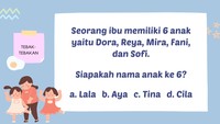 Perhatikan setiap nama anak-anak tersebut!