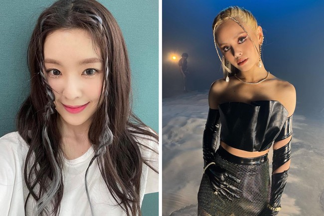 Tak butuh lama untuk membuat Face-framing braids. Namun kepangan poni yang membingkai wajah ini dapat membuat penampilanmu terlihat lebih chic seperti Irene Red Velvet dan Sorn CLC. Foto: dok. Instagram @renebaebae, dok. Instagram @sssorn_chonnasorn