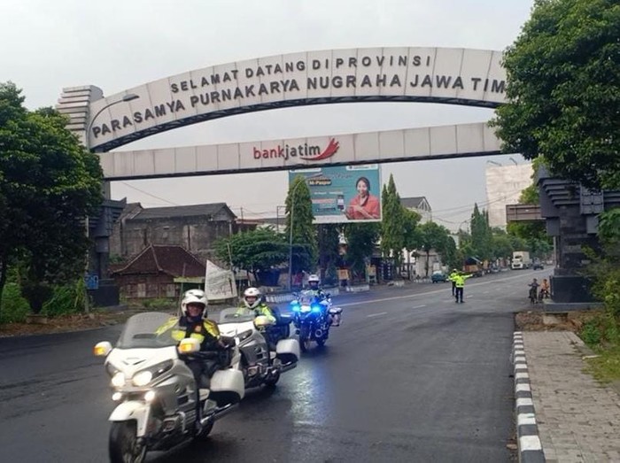 Dirlantas Polda Jatim Kombes Latif Usman saat survei Mantingan ngawi